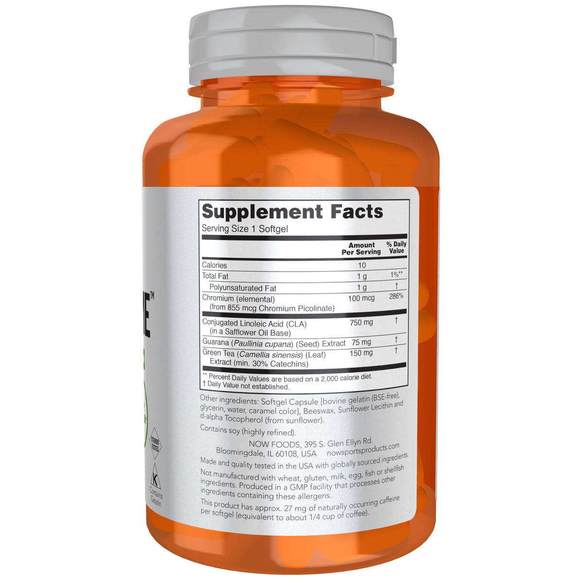 NOW Sports Nutrition, CLA Extreme™ (Conjugated Linoleic Acid) With Guarana & Green Tea