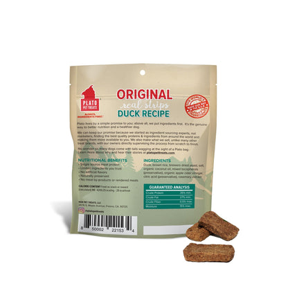 Plato Real Strips Salmon Recipe Dog Treats, Air-Dried High-Protein Soft Strips, Omega-Rich Skin & Coat Support, 18 oz
