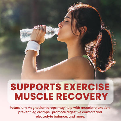 Potassium Magnesium Citrate Supplement, Liquid Magnesium Citrate Drops 500mg