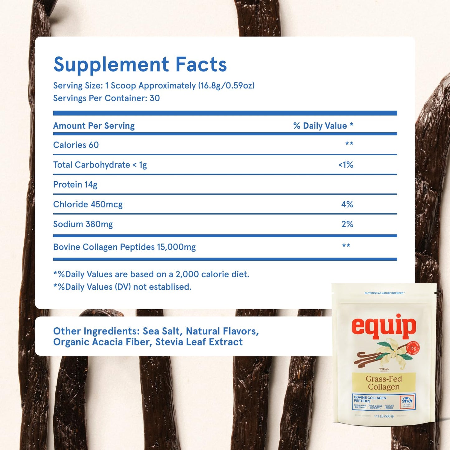 Equip Foods Grass Fed Collagen Powder | Hydrolyzed Bovine Collagen Peptides with Amino Acids | Prime Beef Collagen for Healthy Joints, Skin & Nails | Non-GMO, Paleo Friendly | 30 Servings, Unflavored