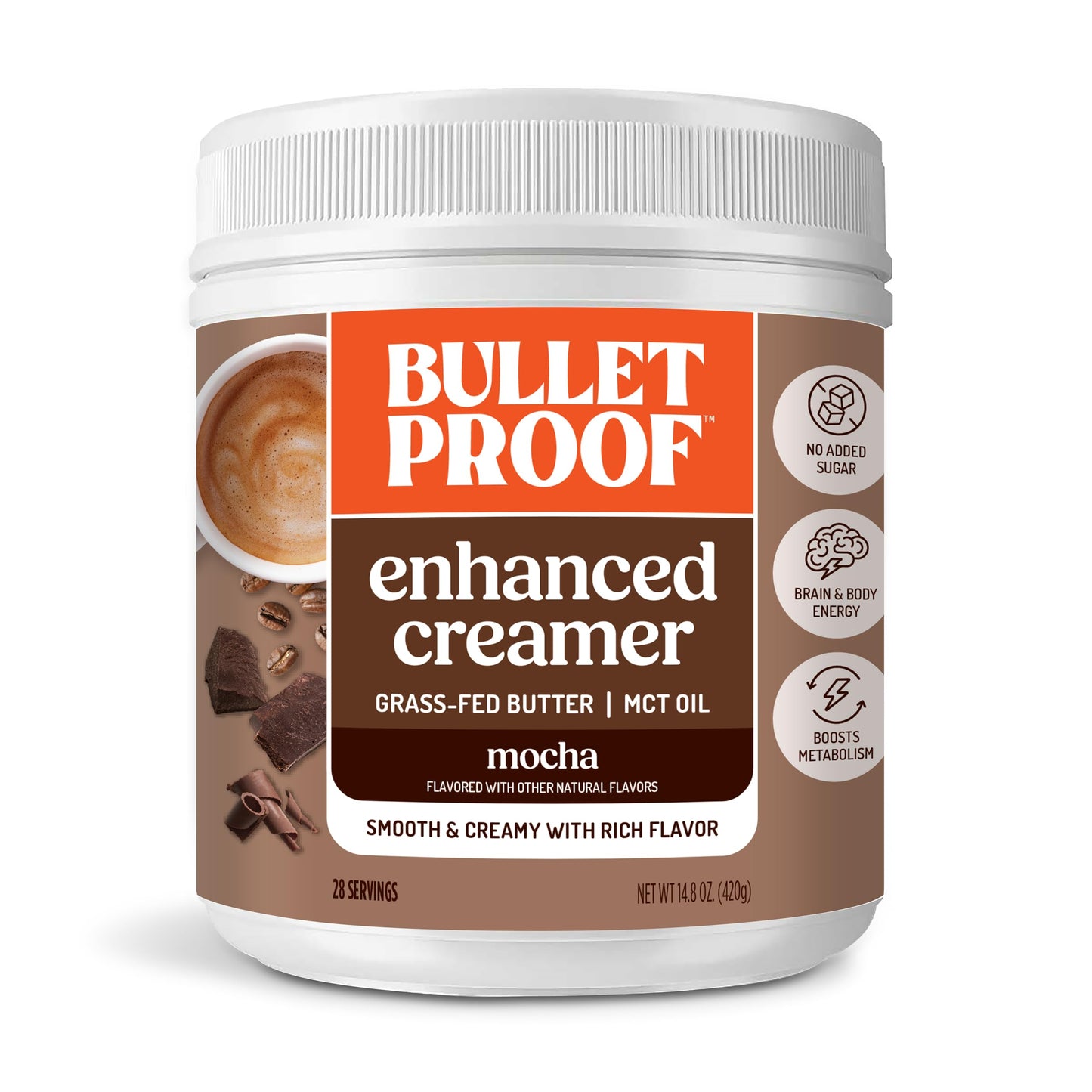 Bulletproof Original Creamer, 14.8 Ounces, Keto Coffee Creamer with MCT Oil and Grass-Fed Butter, Supports Brain Function