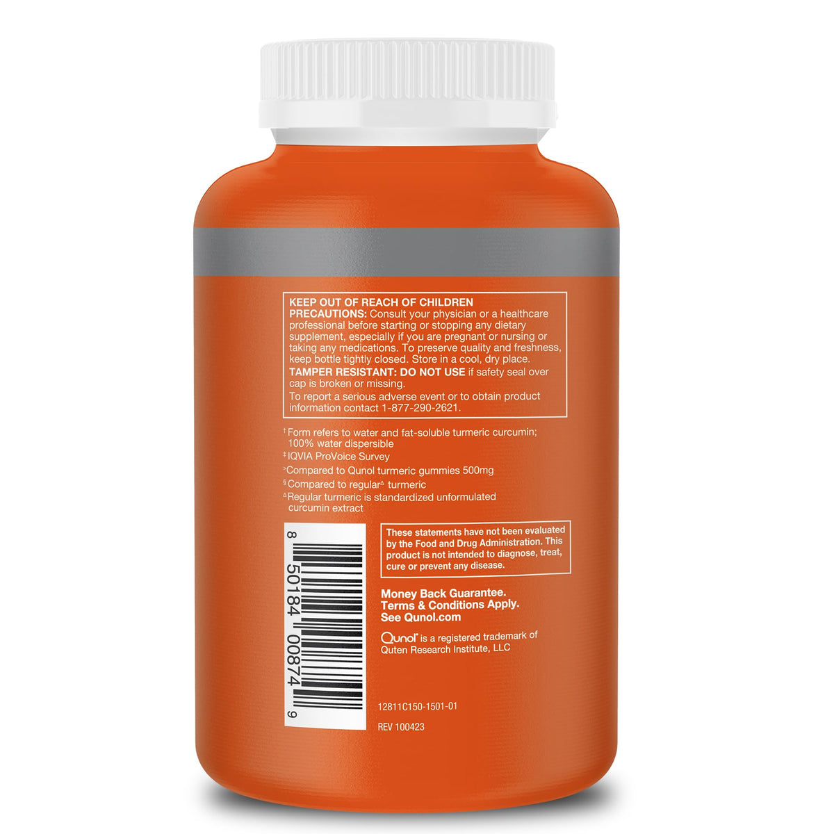 Qunol Turmeric Curcumin Supplement, Turmeric 1000mg with Ultra High Absorption