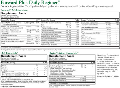Dr. Whitaker's Forward Plus Daily Regimen - Comprehensive Multivitamin Supplement Supports Optimal Energy, Strength, Vitality, and Stamina - 60 Packets (30-Day Supply)