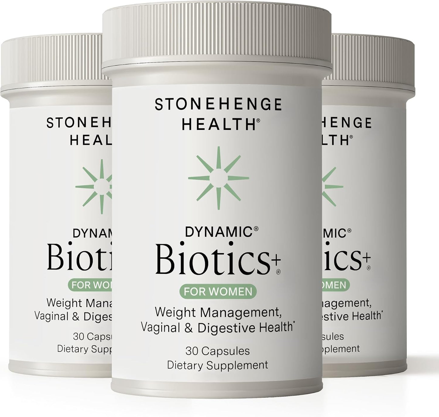 Stonehenge Health Biotics for Women Probiotic 70 Billion CFU, 24 Strains + Prebiotic Fiber, Weight Management, Mood, Digestive, Vaginal & Immune Support, Non-GMO, 30 Delayed-Release Veg Caps (3 Pack)