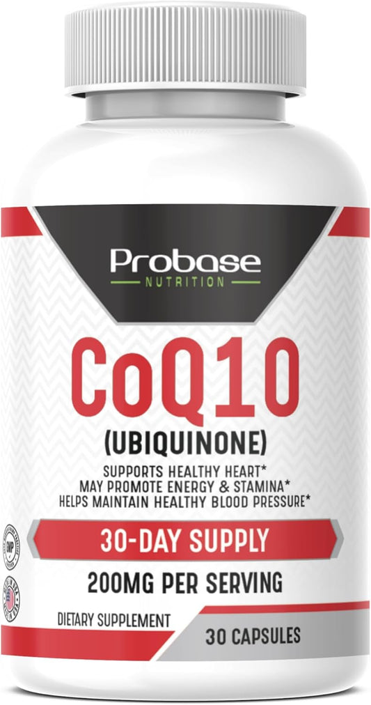 Probase Nutrition CoQ10 (Ubiquinone) 30 Capsules 30-Day Supply