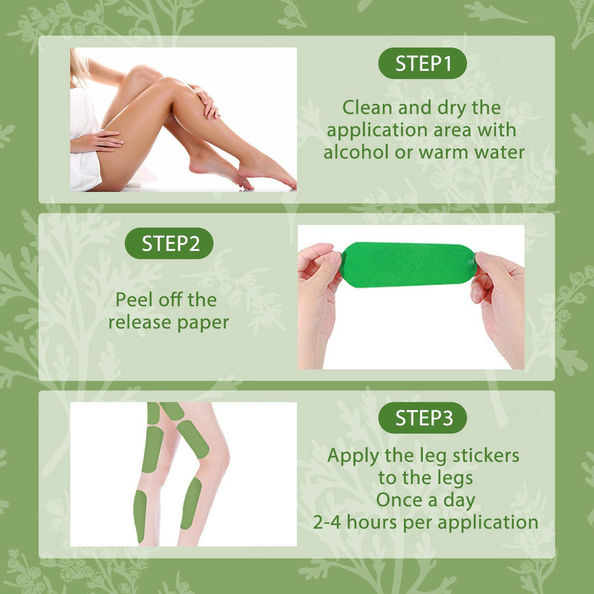 Herballegs Cellulite Reduction Patches, 2 Boxes/60PCS HerbalLegs Patches, Herbal Leg Lifting