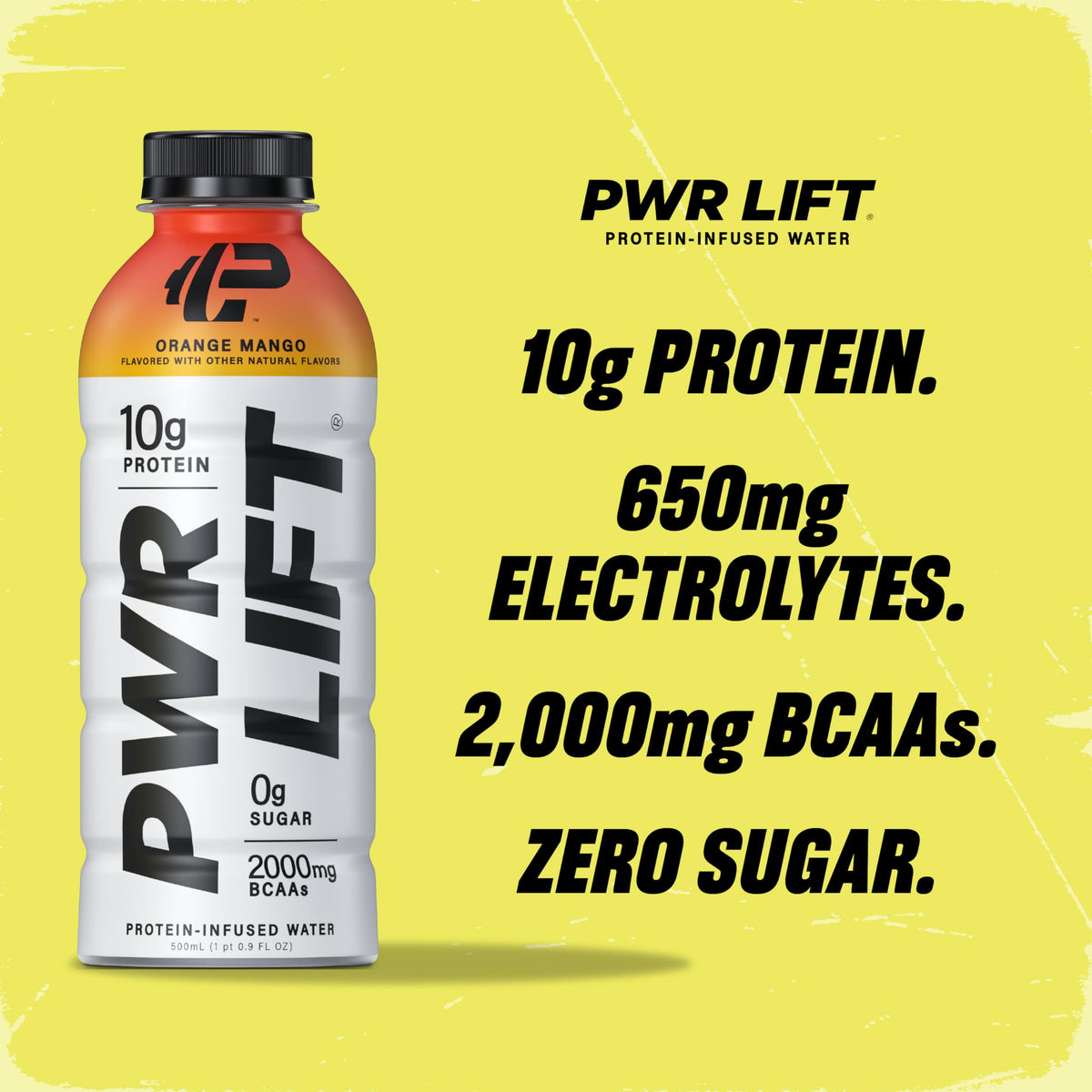 Whey Protein Water Sports Drink by PWR LIFT | Orange Mango | Keto, Vitamin B, Electrolyte