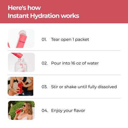 Instant Hydration Sugar Free Electrolytes Powder Packets Variety Pack - Watermelon, Raspberry, Lemon Lime Drink Mix & Travel Essentials with Magnesium and Potassium - Post Workout Recovery - 20 Sticks