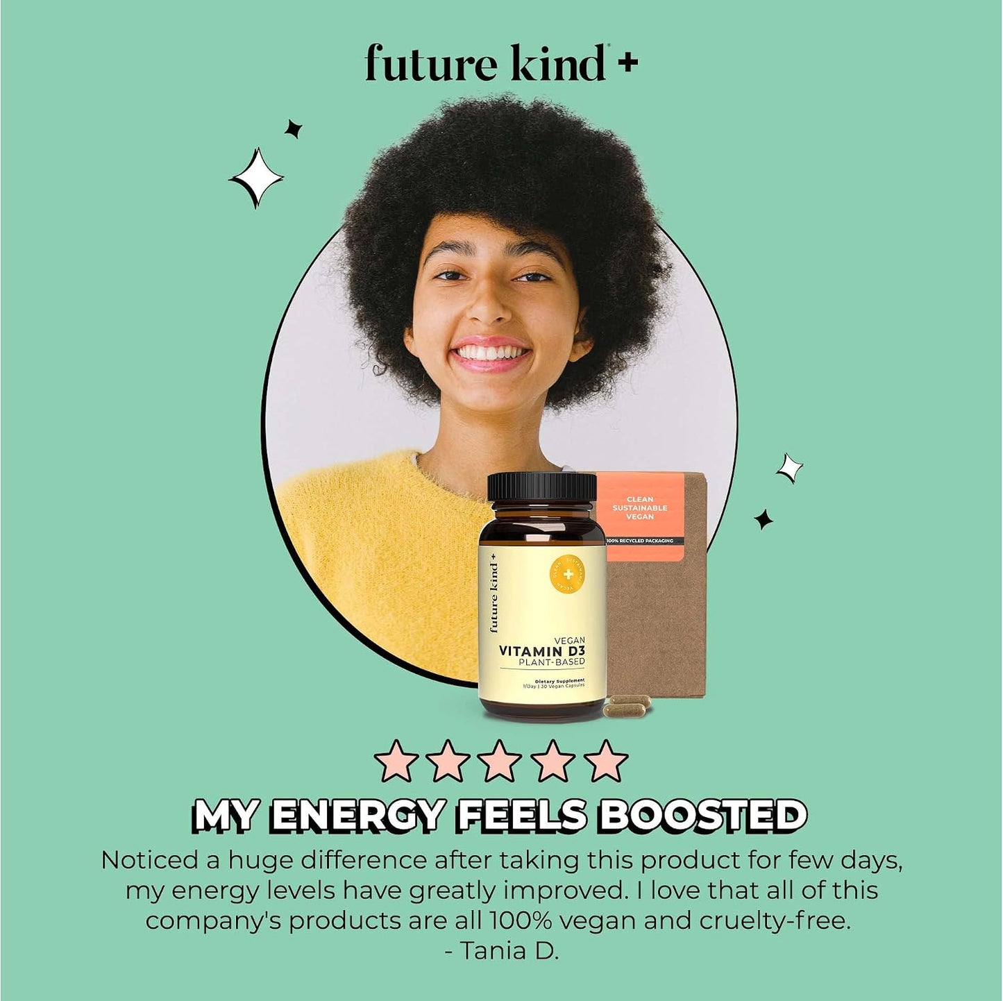 Future Kind - The Glow Getter Bundle - Vegan Collagen Booster Supplement - Vegan Vitamin D3 - Vegan Omega 3