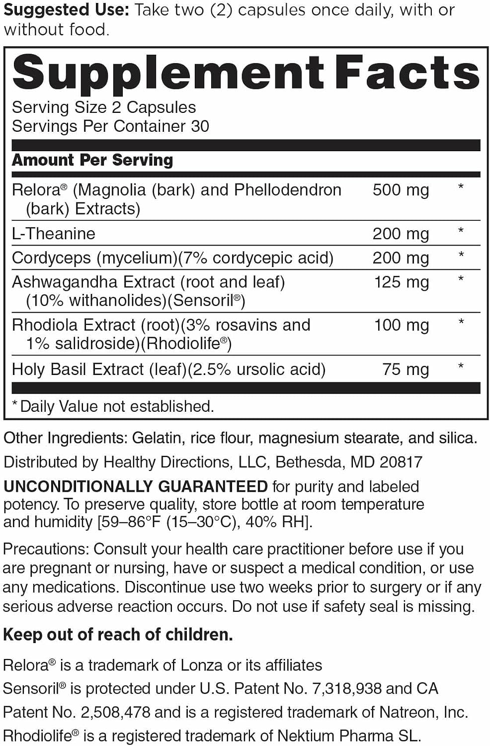 DOCTORS' PREFERRED Cortisol Control, Adrenal & Stress Support, 60 Capsules | Cortisol Support
