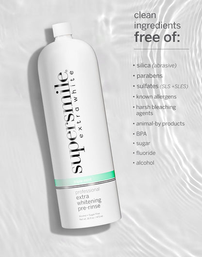Supersmile Extra Whitening Pre-Rinse, Triple Mint, 16 Fl Oz Mouthwash