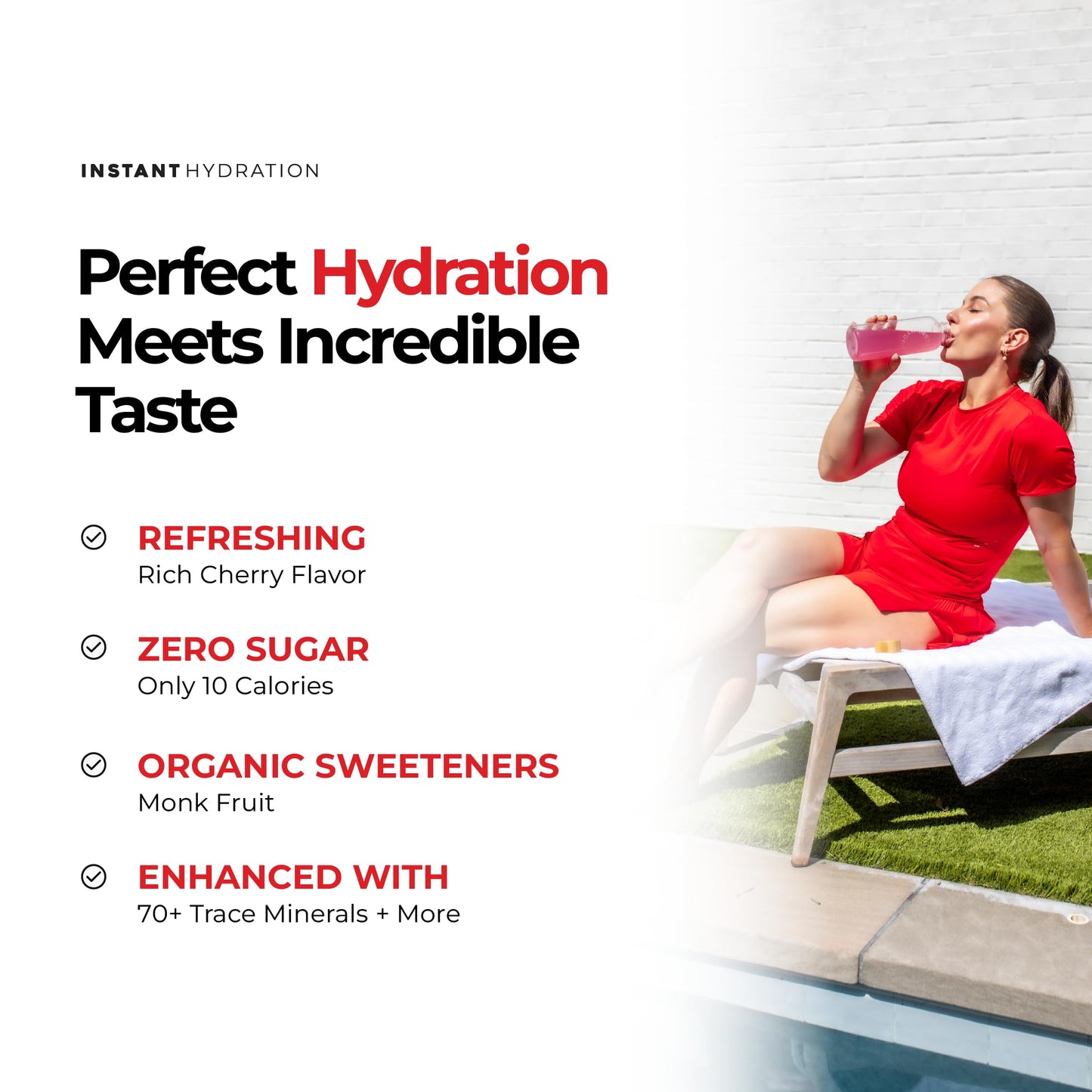 Instant Hydration Sugar Free Electrolytes Powder Packets Variety Pack - Watermelon, Raspberry, Lemon Lime Drink Mix & Travel Essentials with Magnesium and Potassium - Post Workout Recovery - 20 Sticks