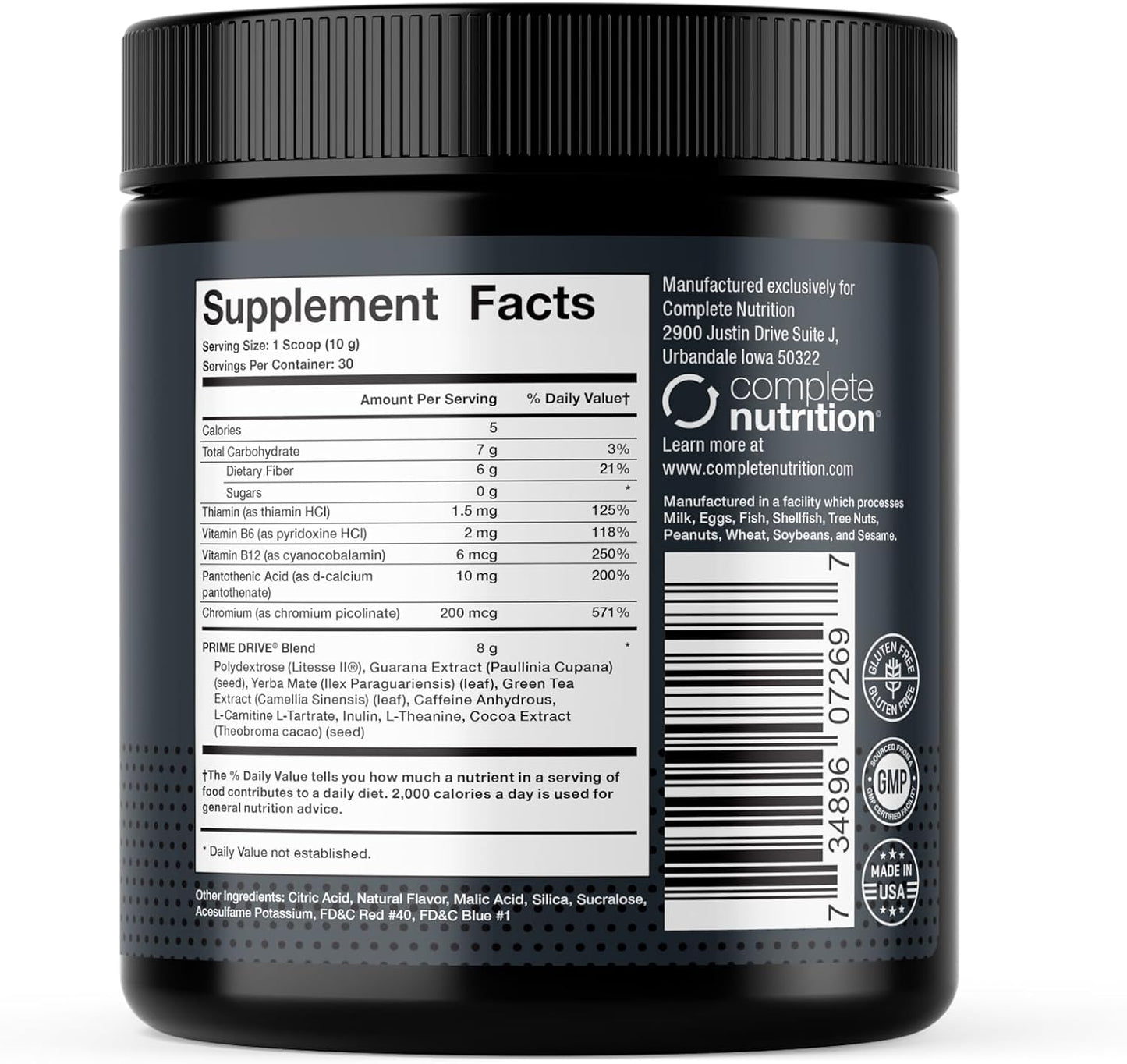 Prime Drive Energy Cherry Acai Pre Workout Energy Drink Powder, Provides Extreme Energy, Focus and Intensity, Boosts Metabolism (30 Servings)…