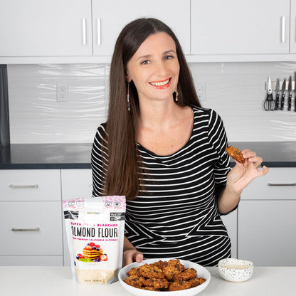 Wholesome Yum Premium Fine Blanched Almond Flour For Baking, Keto, Low Carb | Gluten Free, Keto Friendly All-Purpose Flour Substitute With Ground Almonds. Very Fine Grind, Made in USA (16oz / 1lb)
