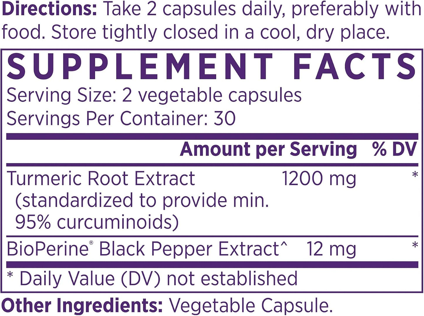 NAOMI Turmeric Curcumin High Potency 1200mg - Supports Healthy Inflammatory Response, Joint Comfort & Brain Health - 95% Curcuminoids, BioPerine® Enhanced Absorption, Non-GMO, 30-Day Supply