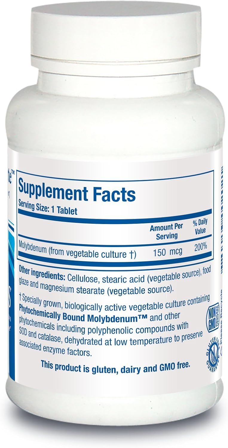 Biotics Research MoZyme Forte Molybdenum 150 mcg, Liver Support, Detoxification, Essential Trace Element, Healthy Metabolism, Antioxidant Support 100 Tablets