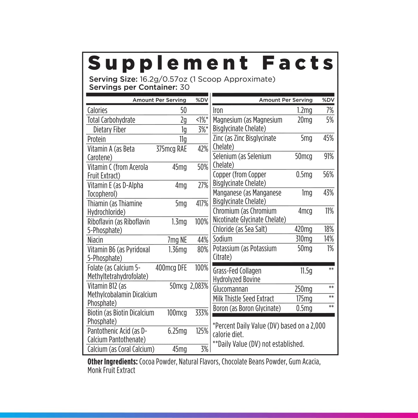 Livingood Daily Collagen Powder for Women and Men, Vanilla, Grass Fed Protein, Hydrolyzed Collagen Peptides with Vitamin C & Multi Vitamins for Hair, Skin, Nail & Gut Health, Gluten Free, 30 Servings