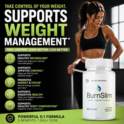 Burn Slim Capsules Weight Loss, Burn Slim Weight Loss 3-Pack, 180 Capsules