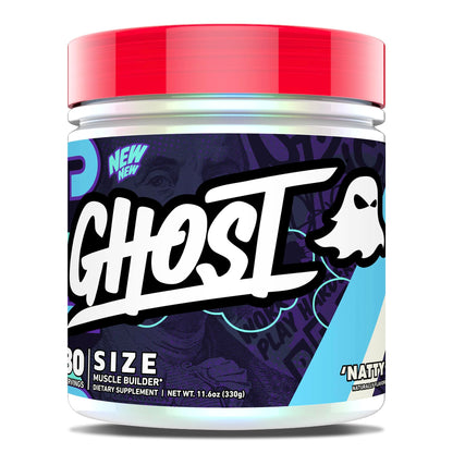 GHOST Size Muscle Builder Dietary Supplement - Cherry Limeade, 30 Servings – Support Muscle Growth & Strength Building for Men & Women - Creatine & Betaine - Free of Sugar & Gluten
