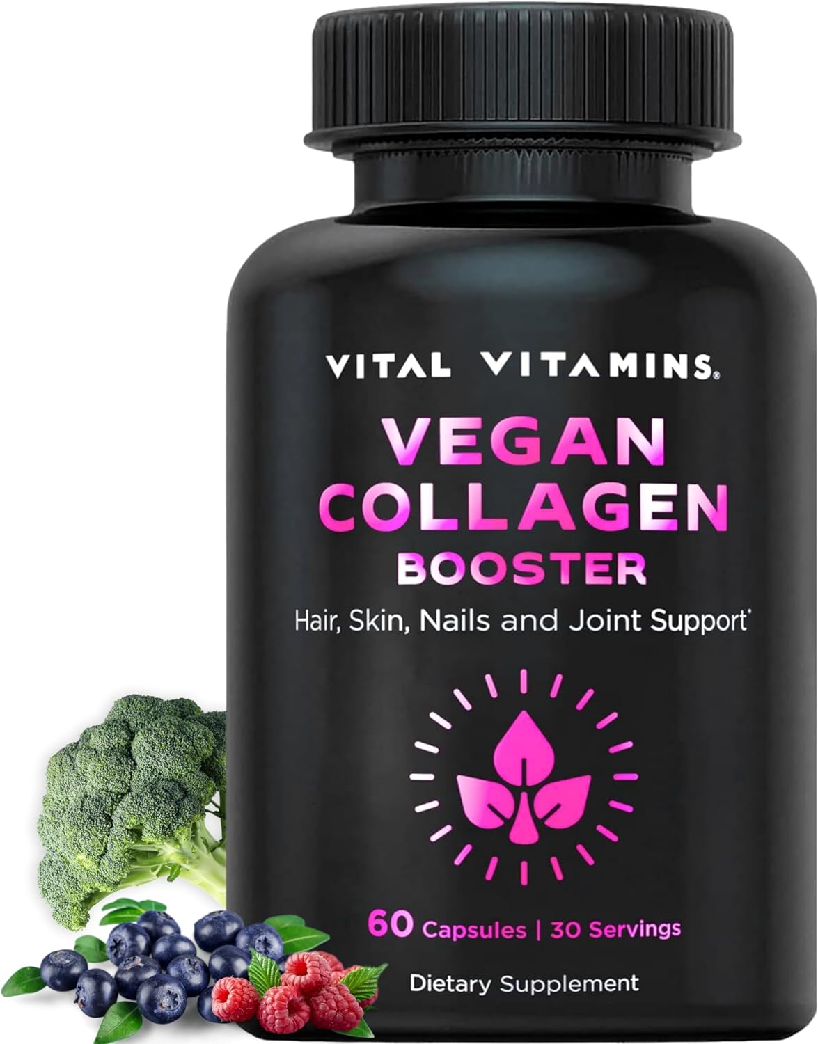 Vital Vitamins Vegan Collagen Booster 60 ct + Hyaluronic Acid Capsules 60 ct