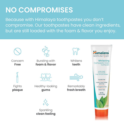 Himalaya Botanique Whitening Complete Care Toothpaste Mint, 5.29 oz, 2 Pack
