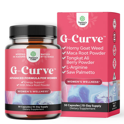 G-Curve Butt and Breast Growth Capsules - Horny Goat Weed Muira Puama & Maca Root for Butt Growth Support - Advanced Herbal Formula - Supports Bigger Butt & Bigger Breast - Easy to Swallow - 60 Count