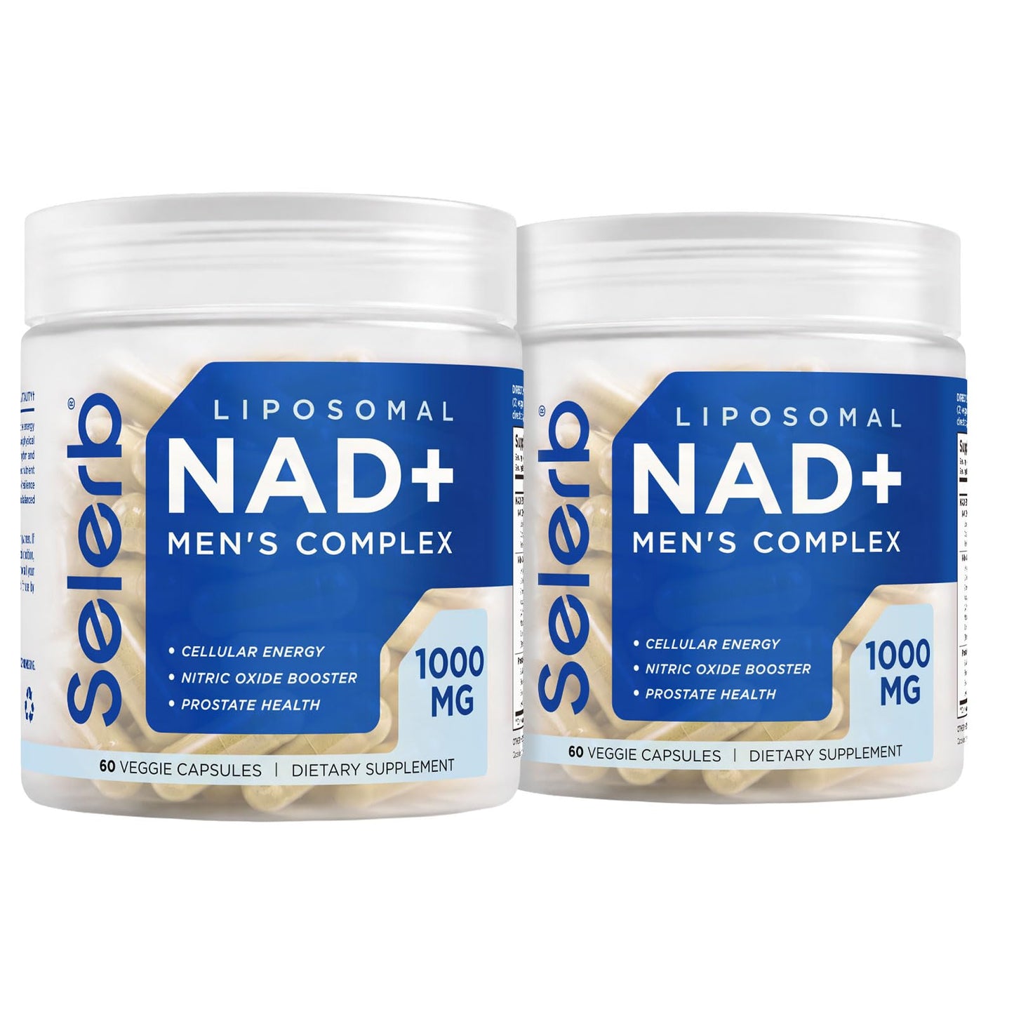 NAD Supplement for Men – Liposomal NAD+ NMN Alternative Nitric Oxide Prostate Health Supplements with Resveratrol, CoQ10, L Citrulline and Lycopene for Anti-Aging & Cellular Energy Support 60 Capsules