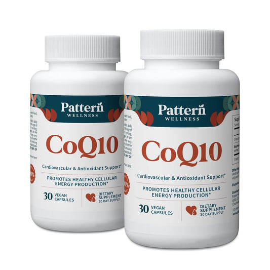 Pattern Wellness CoQ10 – 200mg Ubiquinone with BioPerine® Black Pepper Extract – Cellular Energy & Vitality Support – Non-GMO – 30 Vegan Capsules*