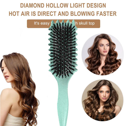Curl Defining Brush, 2024 Newest Boar Bristle Hair Brush Styling Brush, Curly Hair Brush