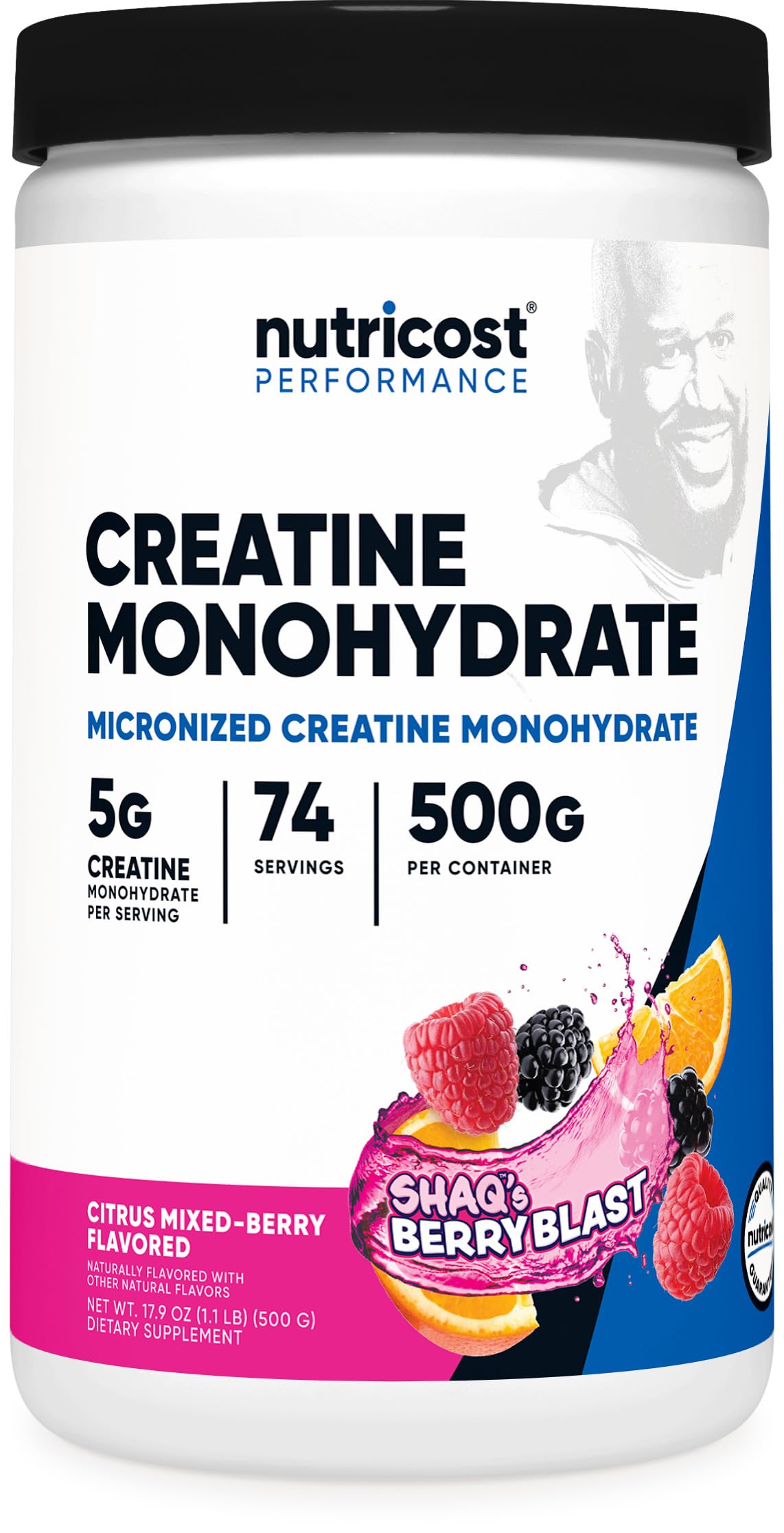 Nutricost Creatine Monohydrate Micronized Powder 500G, 5000mg Per Serv (5g) - 100 Servings, 17.9 Oz
