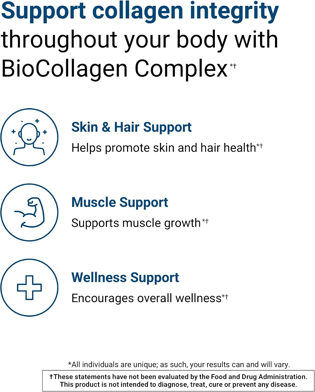 ActivatedYou BioCollagen Complex Plant-Based Collagen for Women & Men - Designed to Promote Skin Firmness, Muscle Strength & Hair Volume, 2 Daily Capsules Supports Youthful Appearance & Joint Mobility