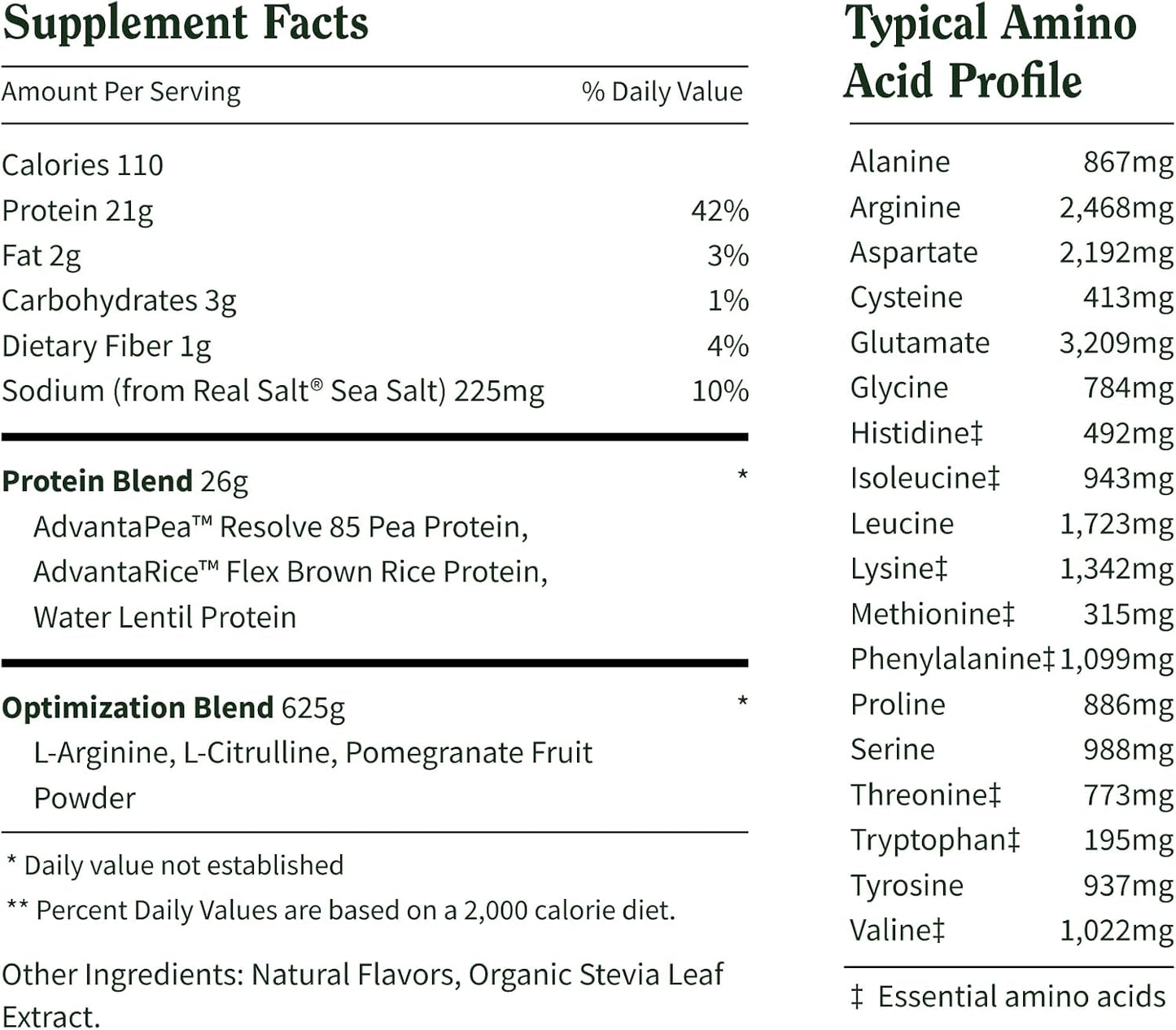 Snap Supplements Plant Based Vegan Protein Powder, Vanilla, 30 Servings