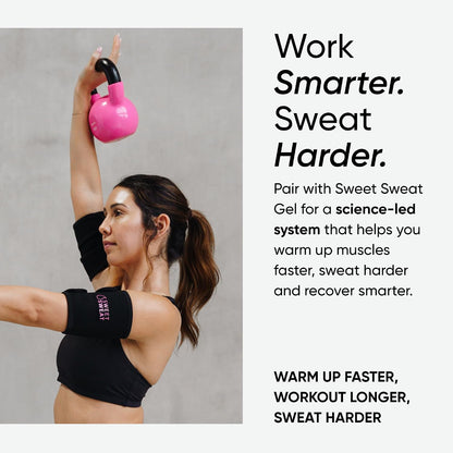 Sports Research Sweet Sweat® Arm Trimmers - Premium Sweat-Enhancing Arm Wraps for Women & Men - 3 Adjustable Sizes