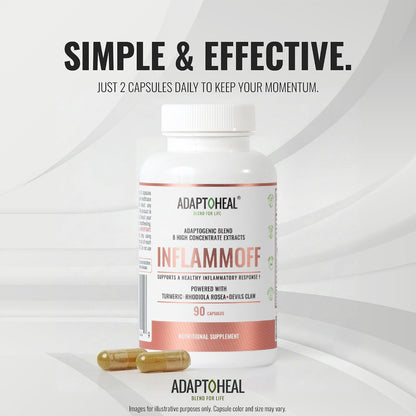 ADAPTOHEAL Inflammoff Botanical Blend - Turmeric and Rhodiola, 90 Capsules