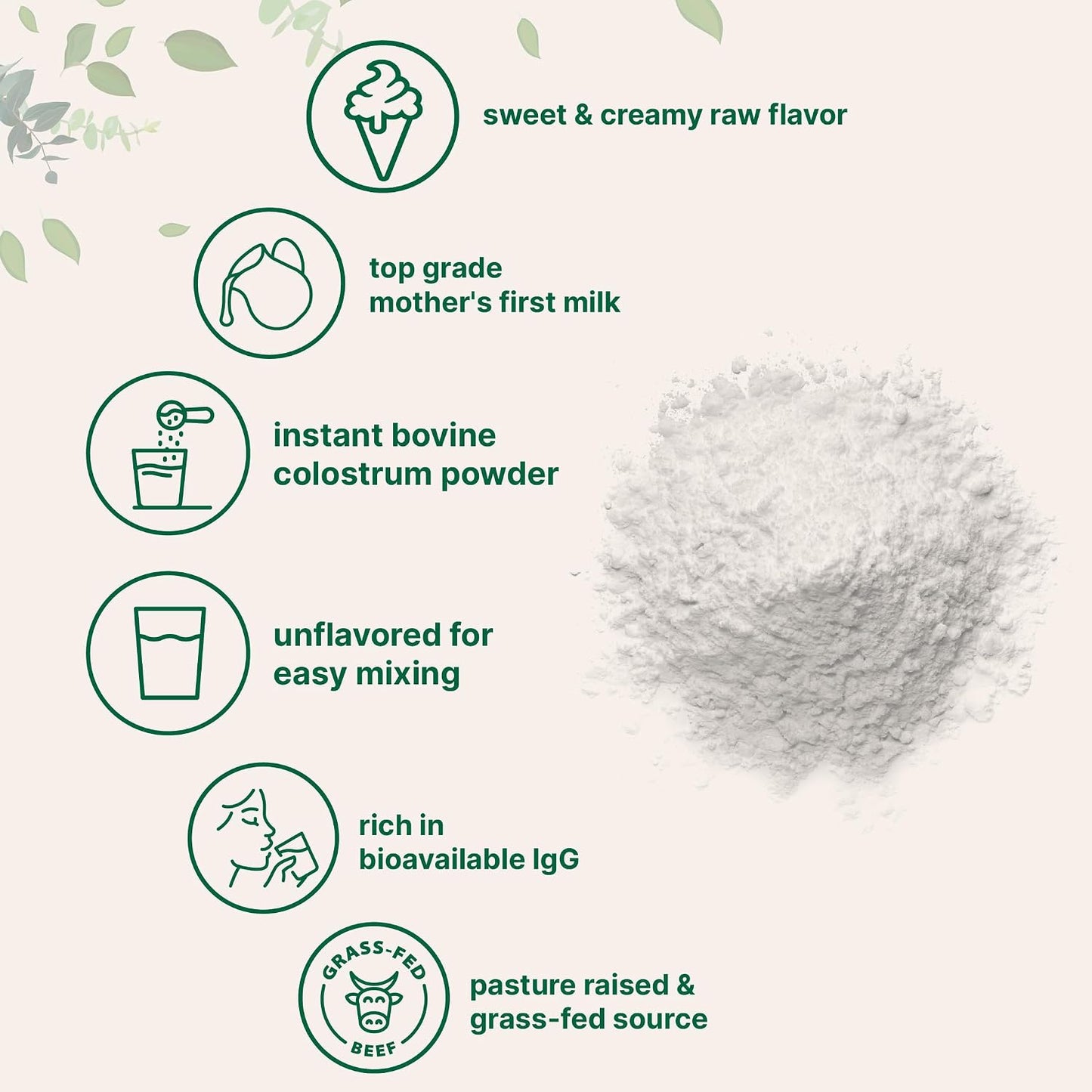 Micro Ingredients Multi Collagen Protein Powder 2 Pounds & Instant Colostrum Powder Bundle 2 Pack | Grass-Fed Collagen Peptides | Premium Bovine Mother’s First Milk