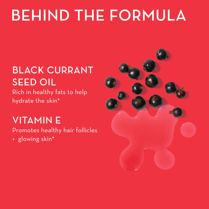 HUM Red Carpet - Skin & Hair Supplement - Black Currant Seed Oil for Glowing Skin