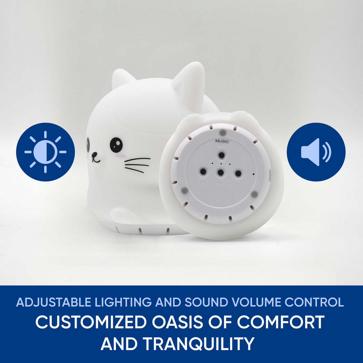 Mindfulness 'Breathing Kitty' | 4-7-8 Guided Visual Meditation Breathing Light | 3 in 1 Device