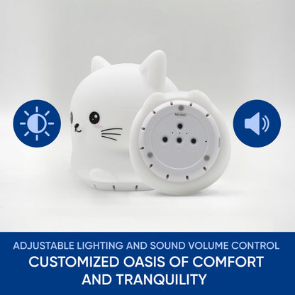 Mindfulness 'Breathing Kitty' | 4-7-8 Guided Visual Meditation Breathing Light | 3 in 1 Device