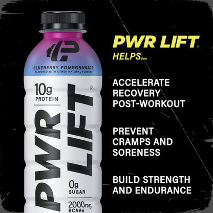 Whey Protein Water Sports Drink by PWR LIFT | Blueberry Pomegranate | Keto, Vitamin B