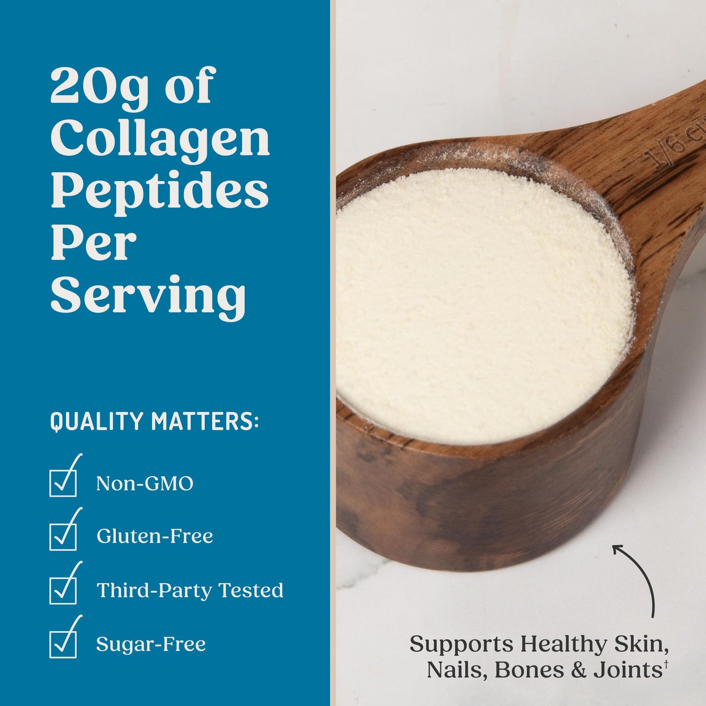 Bulletproof Unflavored Collagen Peptides Powder, 20g Grass-Fed Collagen Protein and Amino Acids for Skin, Bones and Joints, 17.6 Ounces