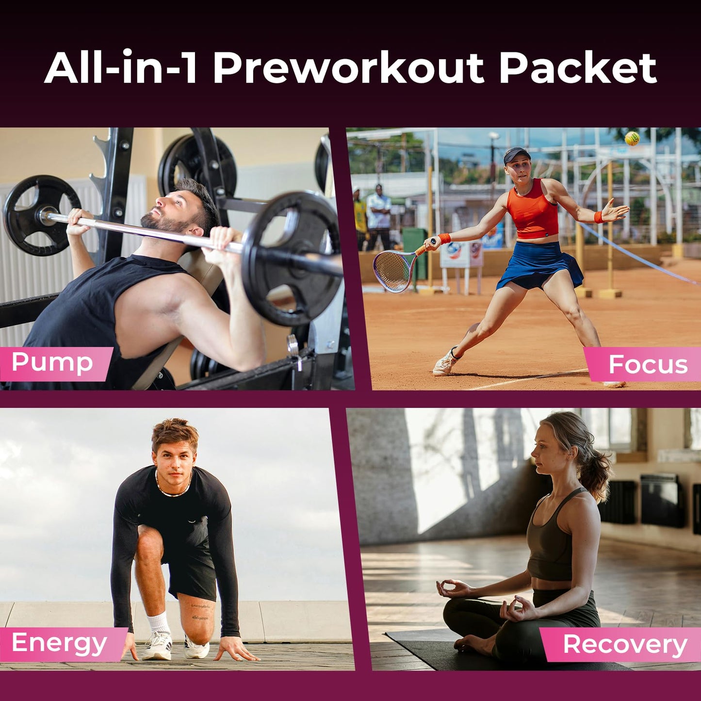 OxyEnergy Stim-Free Pre Workout Powder for Men & Women - 30 Stick Packs, 130mg Low Caffeine Energy & Focus with Beta Alanine, L-Citrulline, Creatine & Taurine - Orange, Sugar Free