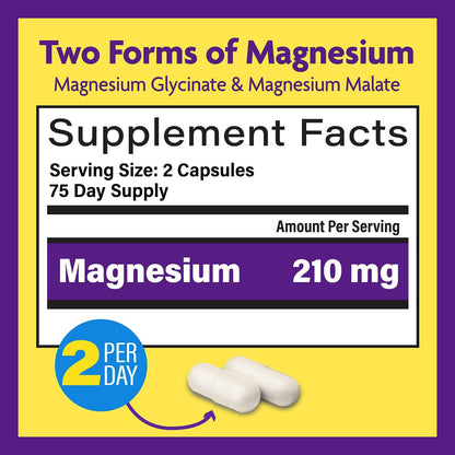 InnovixLabs Choline & Magnesium Bundle Choline Bitartrate 550mg (100 Capsules) Advanced Magnesium (150 Capsules). Supports Memory, Mood, Brain Health & Boost Cognitive.*