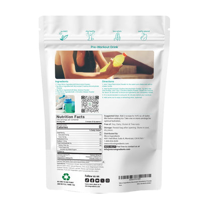 Micro Ingredients Electrolytes Powder, 2lbs (139 Servings) | Sugar Free | Lemon Raspberry Flavor | High Potassium (1,000mg) + Coconut Water & Real Lemon Juice | Keto Friendly, Non-GMO