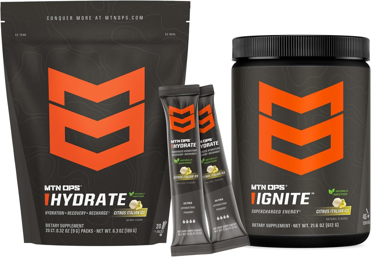MTN OPS Naturally Sweetened Hydrate & Ignite Citrus Italian Ice