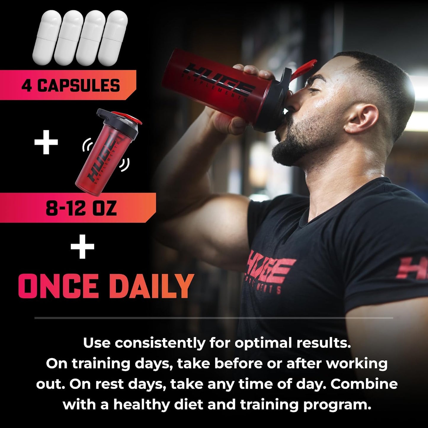 Huge Muscle Growth Peptides, Unique PeptiStrong® Peptide Complex, Clinically Studied, Supports Muscle Protein Synthesis, Strength, Performance & Recovery, Advanced Peptide Technology, 30 Servings
