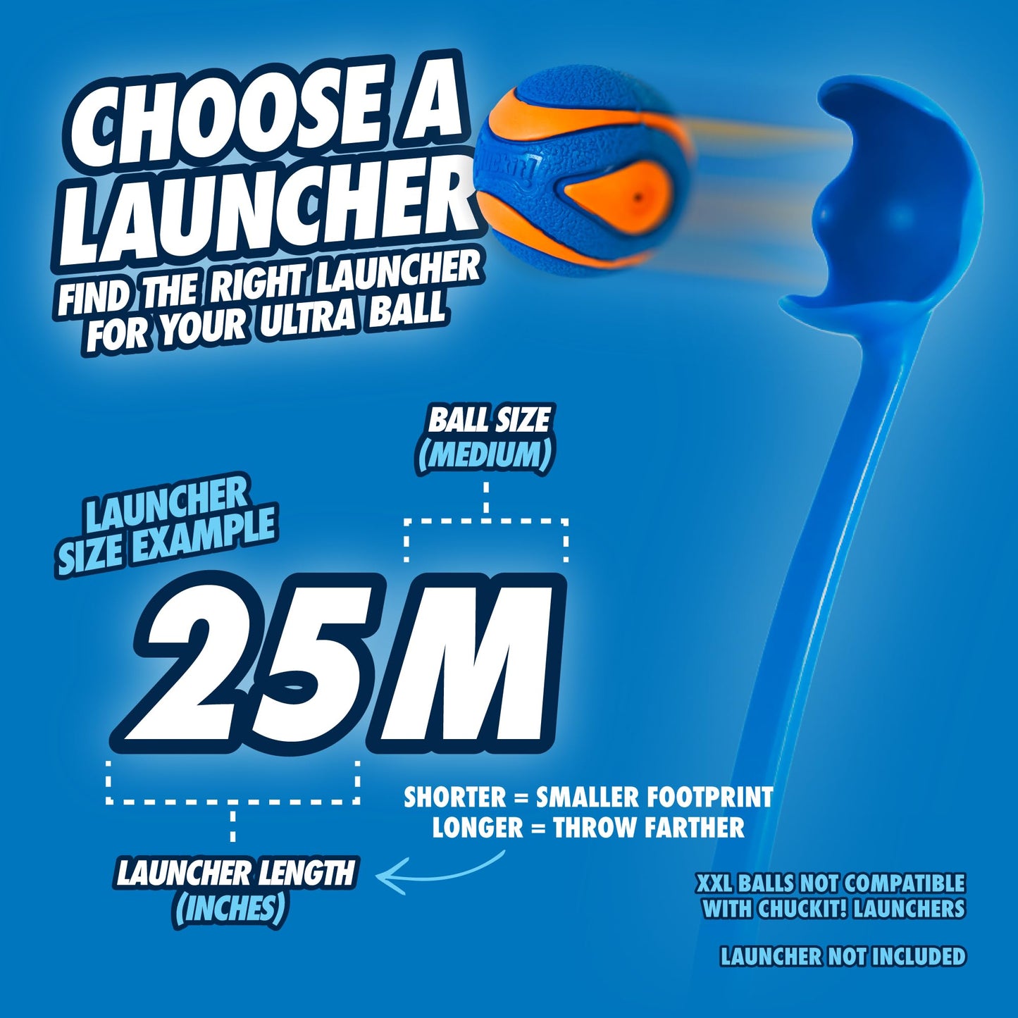 Chuckit! Ultra Ball Dog Toy - Medium Bouncy Fetch Balls For Dogs 20-60 lbs - Made from Durable Rubber - Floating Water Pet Toys - Size Medium - 2.5-inch Diameter - Pack of 2 | Bouncy durable rubber design for pups 20-60 lbs, high bounce action for active