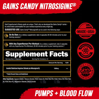 ALPHA LION Gains Candy, Supplement Pills that Support Weight Loss, Appetite Suppressant, Keto-Diet Friendly, Decrease Body Fat, Upgrade Energy & Workout Performance, 60 Capsules (MitoBurn®)