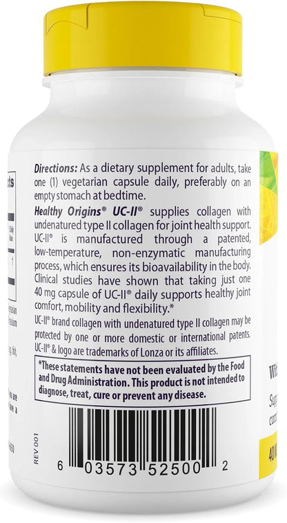 Healthy Origins UC-II Collagen 40 mg, 120 Veggie Caps