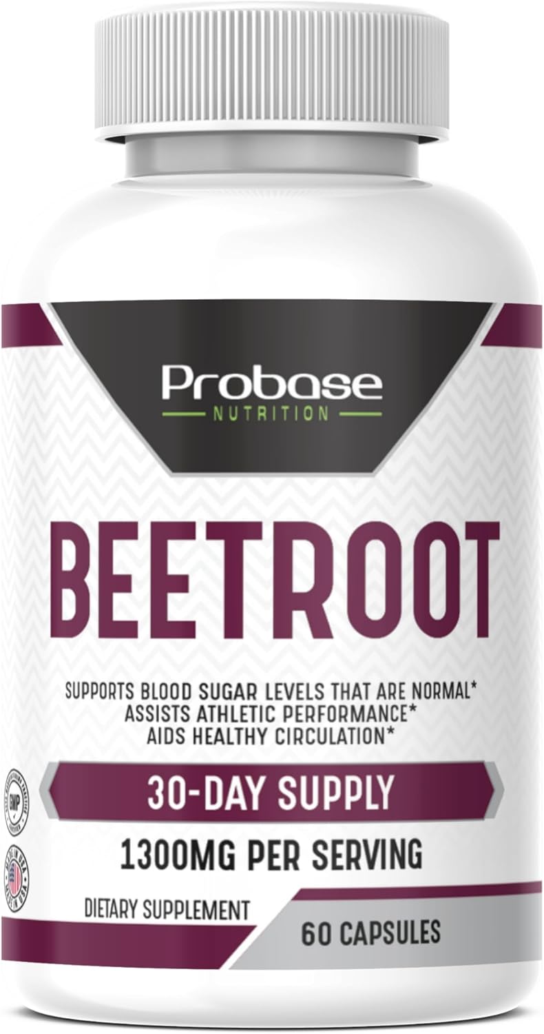 Probase Nutrition Beetroot 60 Capsules 30-Day Supply