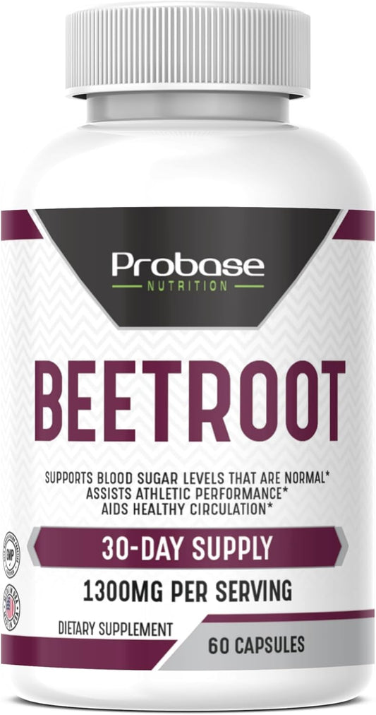 Probase Nutrition Beetroot 60 Capsules 30-Day Supply